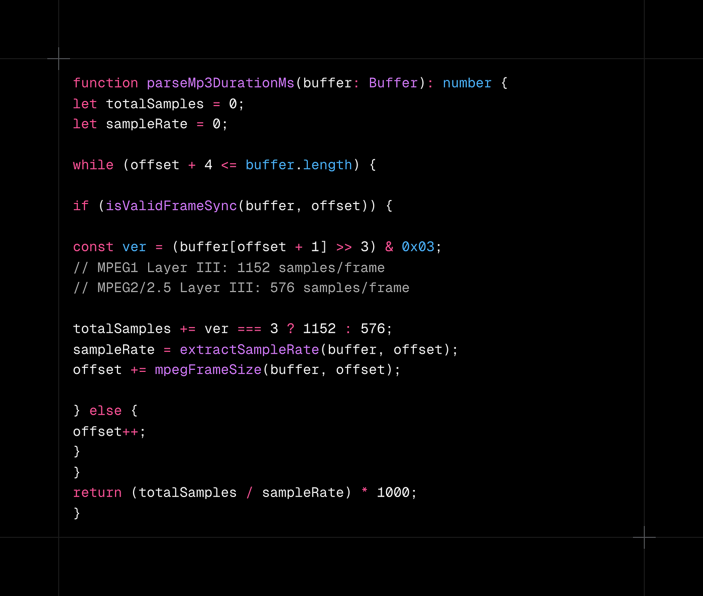 Frame-accurate duration calculation